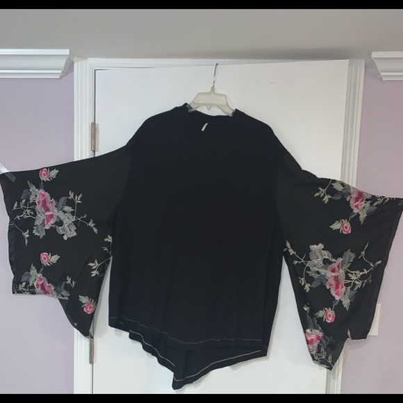 Free People Black Jersey Size L - Picture 2 of 6